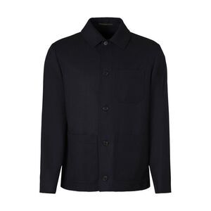 SLOWEAR Men's Button-Front Workwear Jacket Men BLUE Shirts